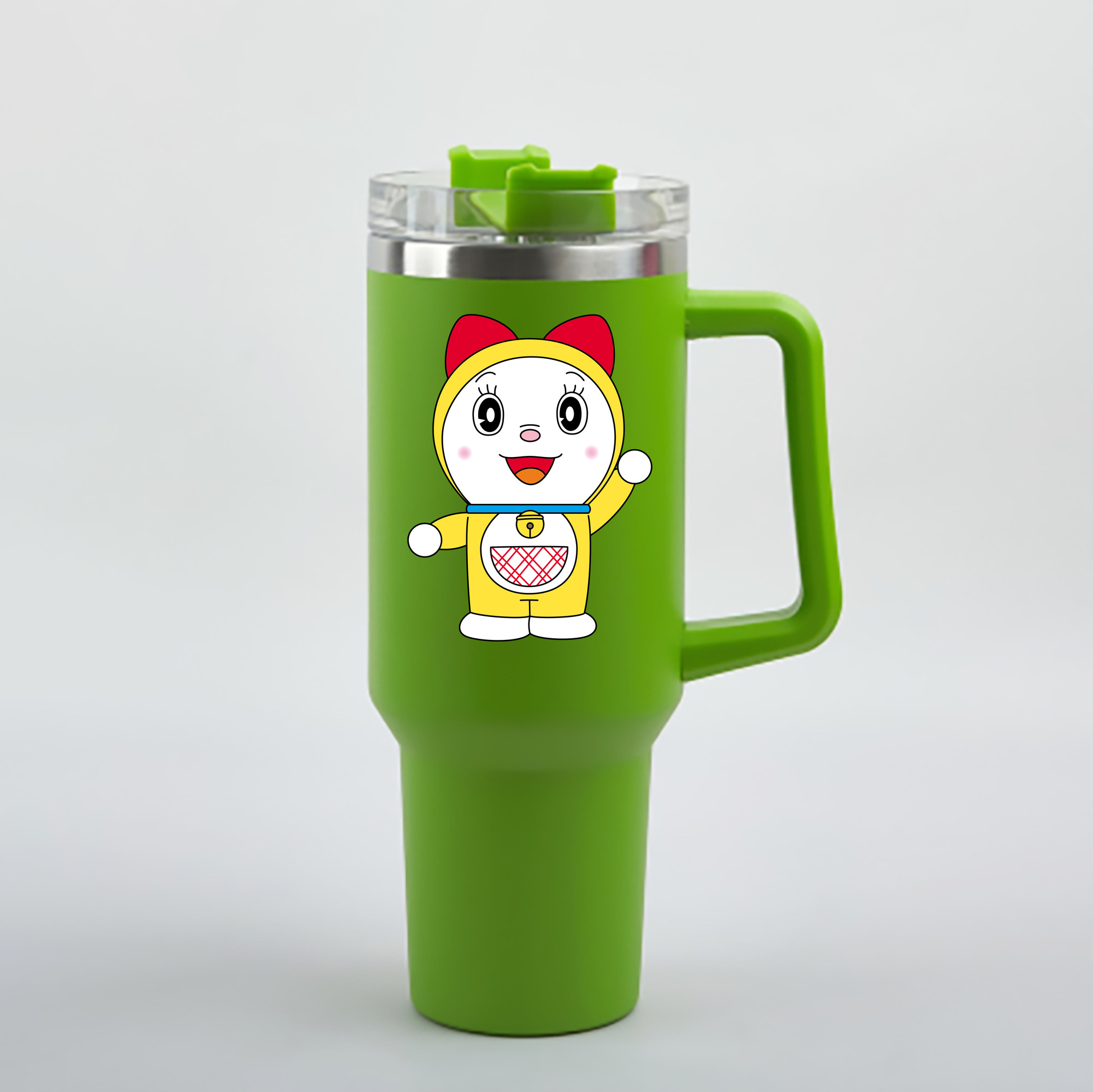 （画像用） ドラえもん ドラミ Doraemon Dorami 1200mL車用タンブラー - クリスタルステッカー（プラスチックストロー付き）